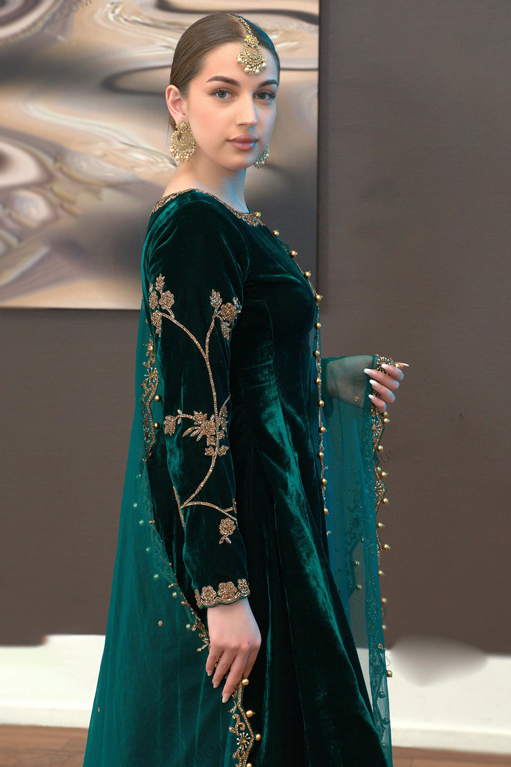 teal-green-velvet-embroidered-frock-style-trouser-suit-lstv132527-3